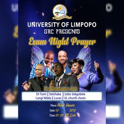 University Of Limpopo SRC Exam Night Prayer Poster